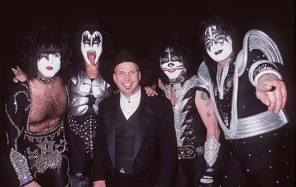 <p>Garth Brooks is open about his love for rock and roll, with a lot of his live shows in the 1990s being influenced by artists such as Queen and KISS. In 1994, KISS produced an album titled <i>Kiss My [Expletive]: Classic Kiss Regrooved </i>and like a dream come true asked for Garth Brooks to contribute to it. </p> <p>Of course, Brooks jumped on the opportunity and sang lead vocals on the track "Hard Luck Woman." He also had a chance to perform the song on <i>The Tonight Show With Jay Leno. </i></p>