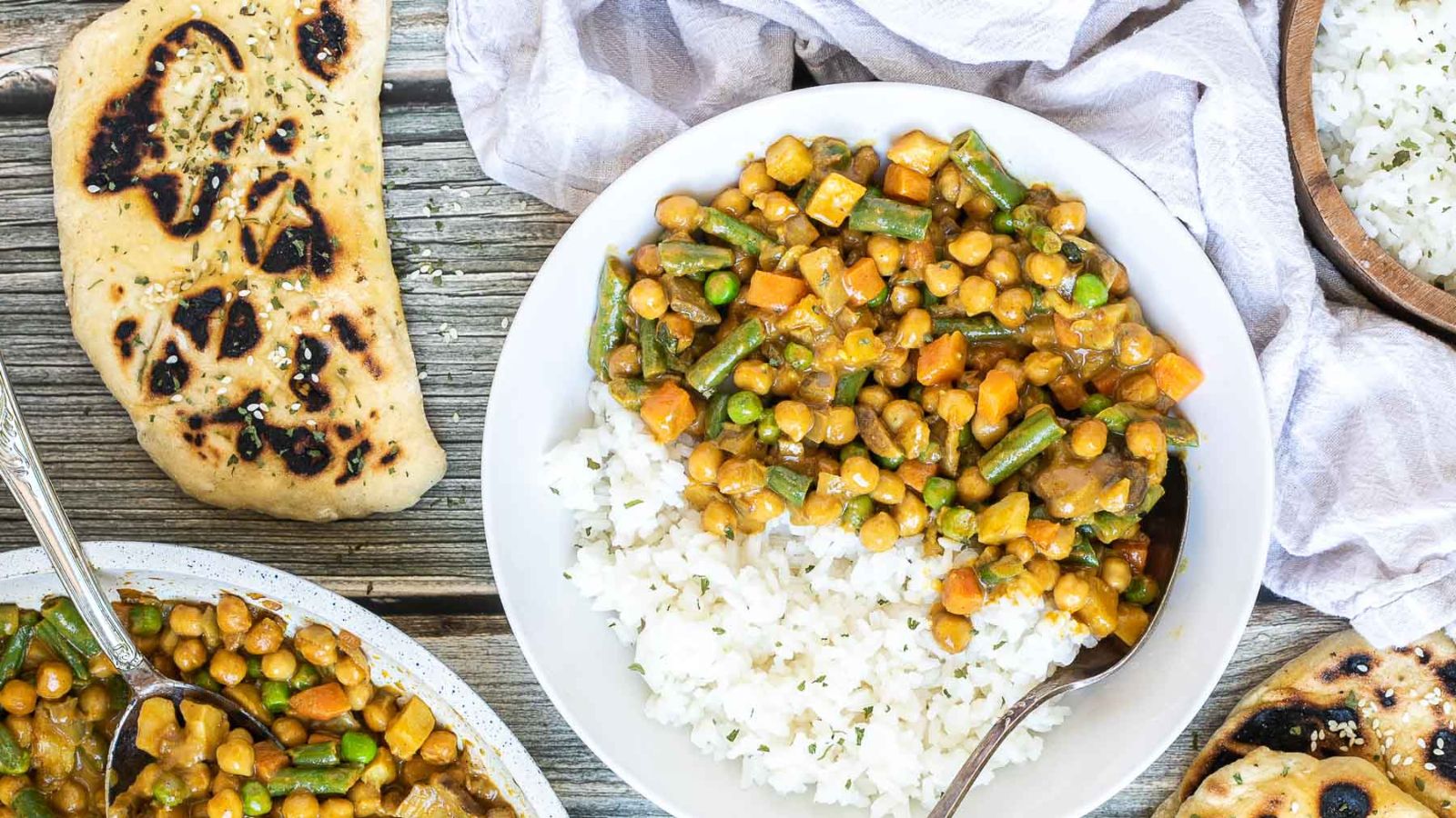 <p>This vegetable korma recipe is a quick and easy way to make a flavorful Indian dish that is loaded with vegetables and protein-rich chickpeas. With its creamy and aromatic sauce, it is a perfect choice for a healthy and delicious dinner that everyone will love.</p> <p><strong>Recipe: <a href="https://mypureplants.com/vegetable-korma/">vegetable korma</a></strong></p>