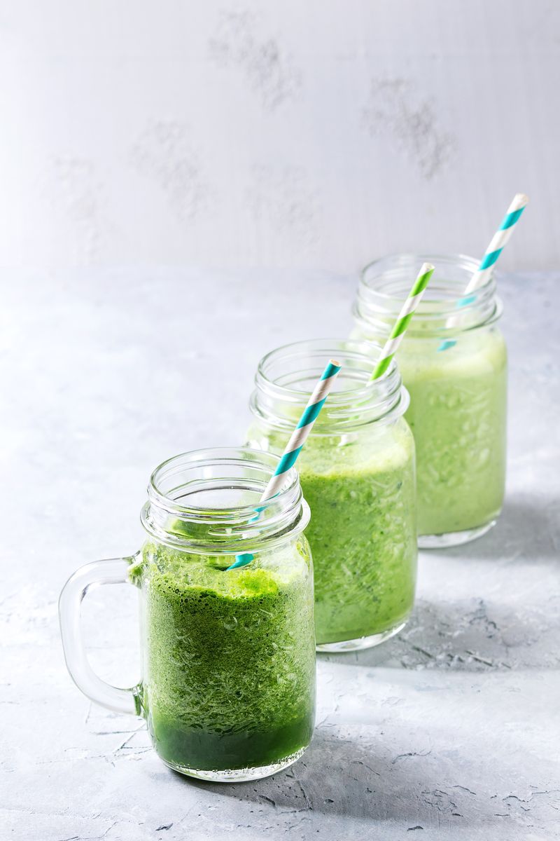 <p>Make this simple smoothie recipe if you’re looking for an easy way to get your daily greens. Featuring frozen spinach, coconut water, and honey, this creamy drink is a great way to start your day. </p><p>Get the recipe for Spinach Smoothie from <a href="https://www.delish.com/cooking/a20703564/spinach-smoothie-recipe/">Delish</a>. </p>
