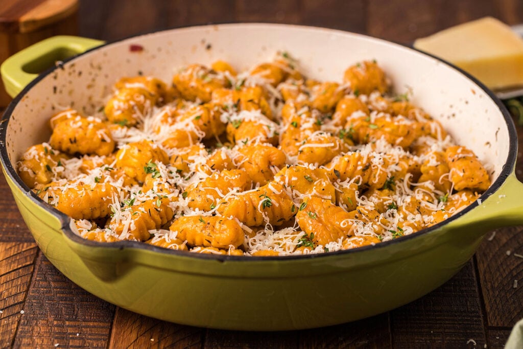 <p>Transform traditional Italian comfort food with this recipe for homemade sweet potato gnocchi with roasted garlic sauce. The perfect vegetarian main course or flavorful side dish, this dish is easy to make with just a few simple ingredients and a little bit of patience.<br><strong>Grab the Recipe: </strong><a href="https://xoxobella.com/gluten-free-sweet-potato-gnocchi/?utm_source=msn&utm_medium=page&utm_campaign=msn" rel="noreferrer noopener follow"><strong>Sweet Potato Gnocchi</strong></a></p>