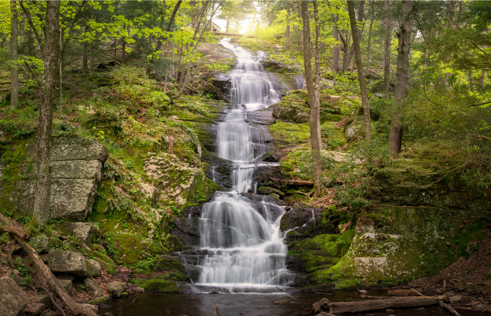<p class="p1"><span>Crater Lake and Hemlock Pond are just a short hike away from <a href="https://www.njhiking.com/best-hikes-in-nj-buttermilk-falls/" rel="noreferrer noopener"><span>Buttermilk Falls</span></a>, the state’s highest waterfall. From there you can head over to nearby Tillman Ravine, a fairytale-like hemlock forest with cascading waters and a cemetery dating back to the 1800s. </span></p>