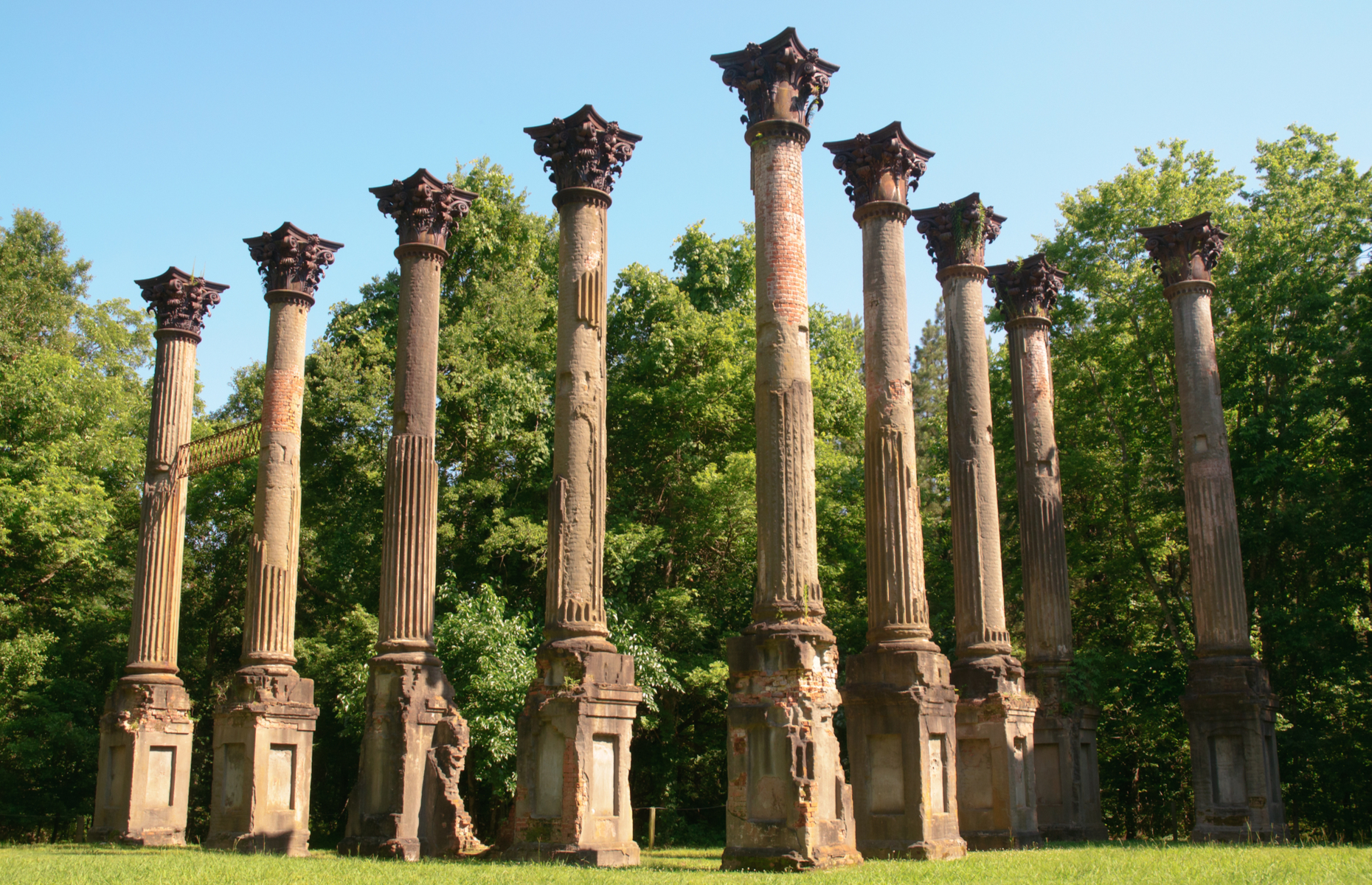 <p class="p1"><span>All that remains of the state’s largest antebellum Greek Revival mansion, which stood from 1861 until it was destroyed by fire in 1890, are 23 Corinthian columns. Designated a Mississippi landmark in 1985, some say the <a href="http://www.mdah.ms.gov/new/visit/windsor-ruins/" rel="noreferrer noopener"><span>Windsor Ruins</span></a> are still haunted by a Union soldier.</span></p>
