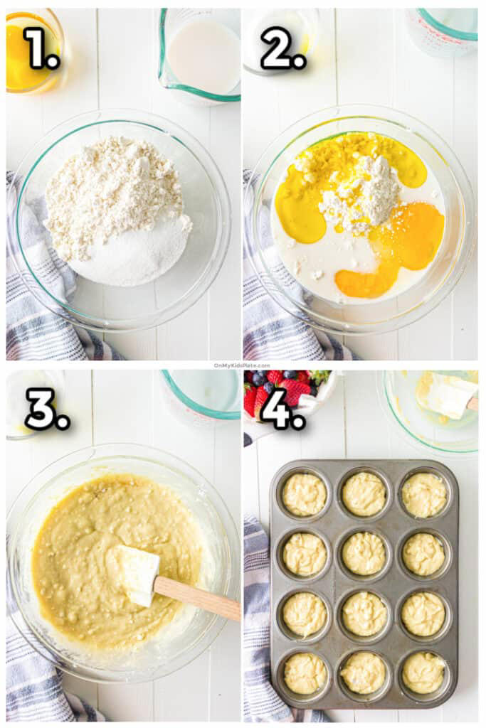 Pancake Mix Muffins (3 Flavors, 1 Pan!)