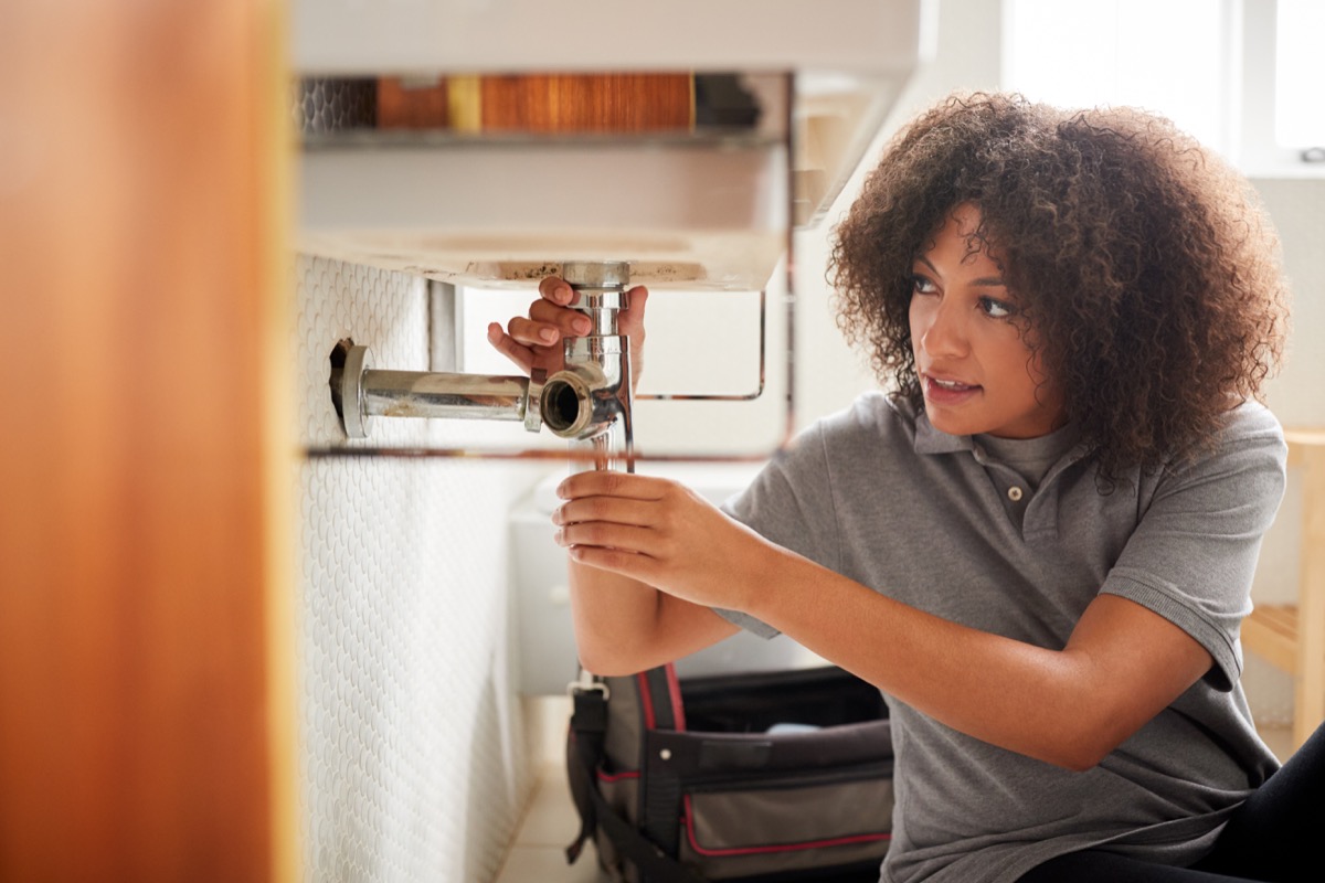 <p>No matter how handy you are, springing a leak or running into electrical issues at your home is usually a sign you'll need to bring in some outside help. But while these technicians are servicing your home or equipment, there's no need to pay an extra percentage for their hard work—especially considering how much most typically charge.</p><p>"I don't think my plumber or electrician expect a tip," <a rel="noopener noreferrer external nofollow" href="https://lisagrotts.com/">etiquette expert</a> <strong>Lisa Mirza Grotts</strong> tells <em>Best Life</em>. "I'm sure they absorb it in their billing practice."</p>
