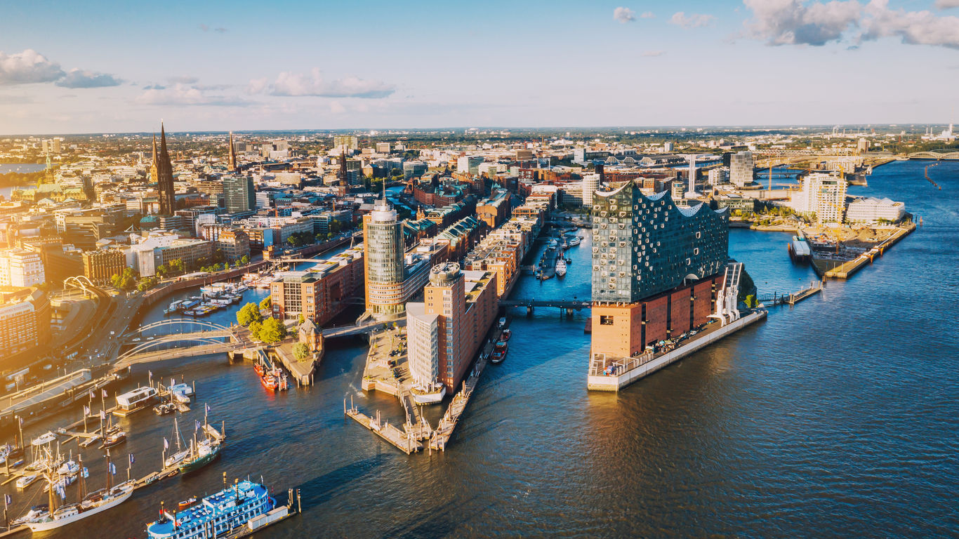 Aerial view of Hamburg, Germany