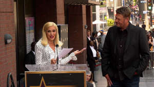 https://www.maximotv.com Singer-songwriter Gwen Stefani speech at Blake Shelton's Hollywood Walk of Fame Star unveiling ceremony held at the 6212 Hollywood Blvd. in front of Amoeba Music in Los Angeles, California USA on May 12, 2023. This video is only available for editorial use on Broadcast TV, online, and worldwide platforms. To ensure compliance and proper licensing of this video, please contact us. ©MaximoTV