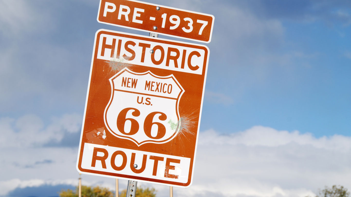 Historic Route 66 sign in New Mexico