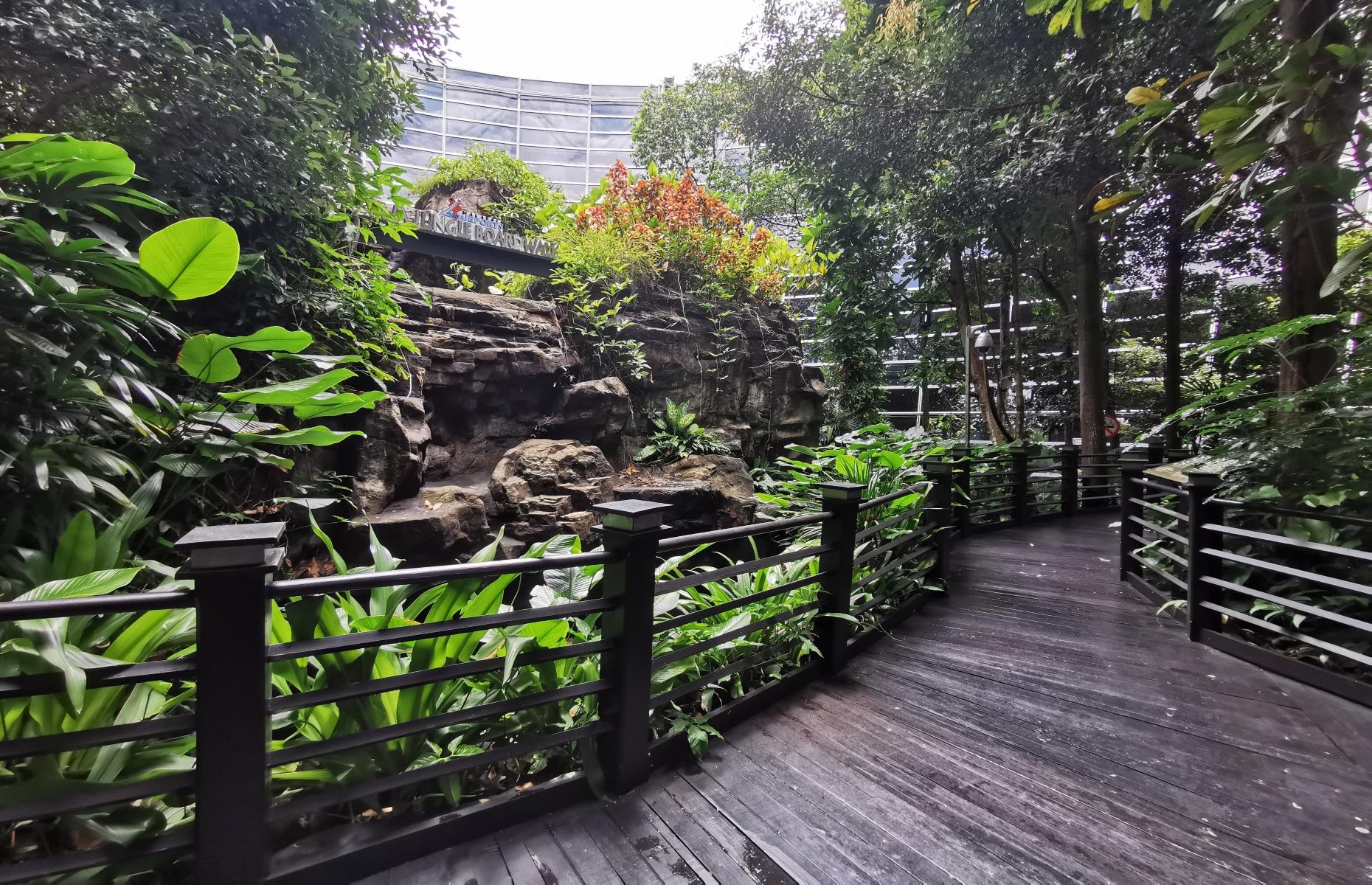 Few airports can claim they’re home to a jungle, but Kuala Lumpur’s International Airport has exactly that. A wooden boardwalk stretches into lush rainforest right in the middle of the terminal and there’s even a misty waterfall along the trail. Detailed plaques en route teach passengers about the Malaysian tropical flora that grows here.