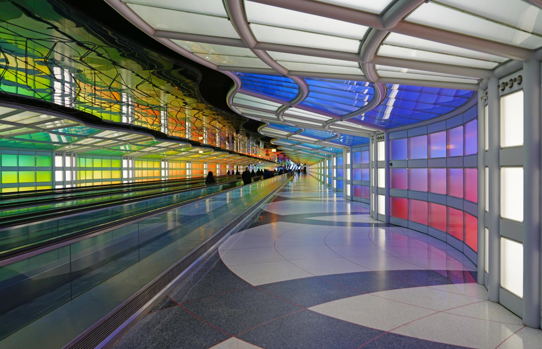 This unusual garden is not the airport’s only attraction. Psychedelic artworks adorn the walls and colorful, neon-lit passageways give travelers something to look at. There's also a tranquil yoga room so passengers can de-stress before their flight.