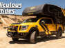THE ULTIMATE overland camper has brought the world’s most comfortable off-road experience to life. Mike Hallmark oversaw the creation of the ‘Hellwig Rule Breaker’ - a 2016 Nissan Titan fitted with a 2017 Lance 650 camper, resulting in what Mike calls a “ridiculously limitless and over-the-top adventure-mobile”. Mike and his team at Hellwig Suspension Products came up with their unique design for the 2016 SEMA car show. The company’s Big Wig airbags in the vehicle’s wheel wells allow this one of a kind souped-up pickup to ride level with maximum comfort while navigating any terrain. Mike said: ”When you think of a camper you think of a white truck and a white camper, with a white-haired dude driving it at 45 miles-per-hour. We wanted to go the complete opposite, so we did a yellow truck, black camper with some graphics on it to really catch your eye and make a splash in the market.” The addition of the Hellwig rear sway bar provides enhanced control while carrying the camper, which features a full audio system, TV, fridge, bed, full-size wet bath, and living area. To accommodate all the added weight, Mike and his team also added Falken Wildpeak AT3W LT 325/65R18 tyres, which beefed-up the truck’s on and off-road handling capabilities. Mounted on the front bumper are Baja design lights, fog lights, projection lights, and a full light bar that allows the driver visibility while traveling at night or off-roading. The whole thing is powered by a Cummins 5.0L V8 turbo diesel engine.