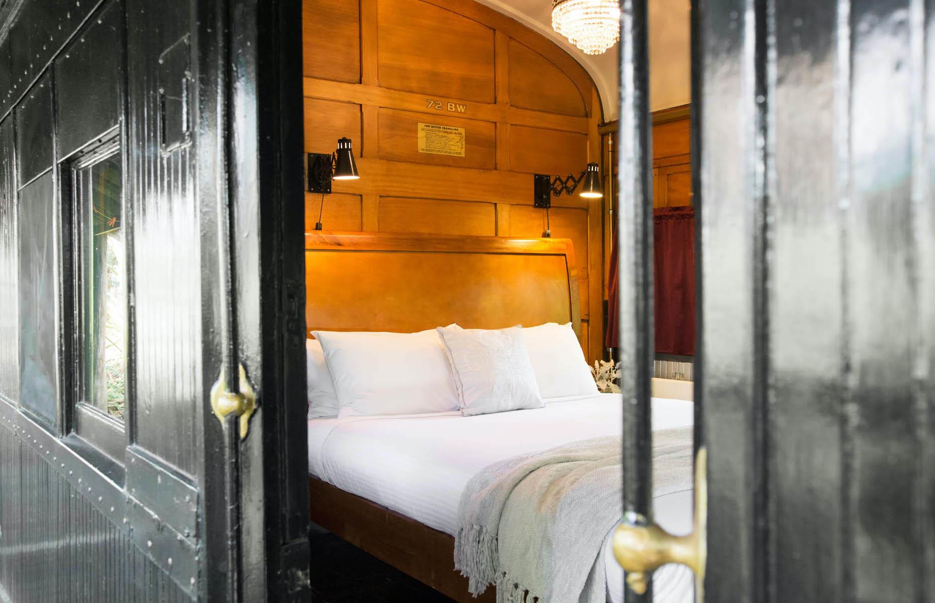<p>Guests take a trip back to the glamor age of rail travel with a stay on board <a href="https://www.airbnb.com.au/rooms/7294998">this lovingly restored 19th-century steam train</a>, available to hire on Airbnb. Set in the pretty little town of Forrest in the heart of the Otway Ranges (famed for its weatherboard shacks and excellent mountain biking trails), the train makes for a romantic retreat. The master carriage has a queen bed and there are two other beds as well as a bathroom, outdoor bathtub, small kitchen and open-plan lounge with wood-fired stove.</p>