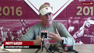 Oklahoma Sooners softball coach Patty Gasso meets the press after practice on Wednesday, May 24, 2023, to talk about hosting the Clemson Tigers in the Norman Super Regional.