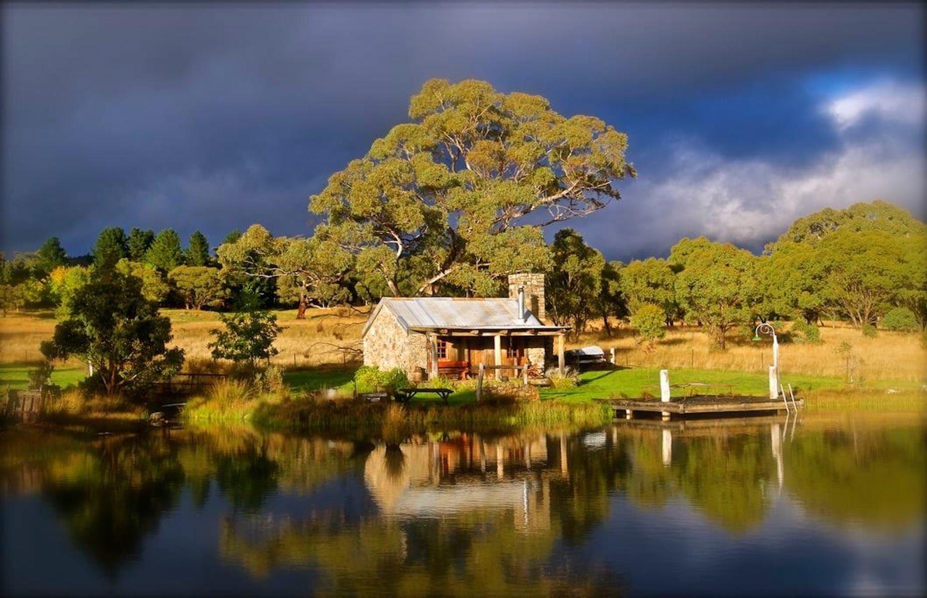 <p><a href="https://www.moonbahhut.com.au/">Two solitary cattlemen-style huts in the Snowy Mountains</a> make for the ultimate escape for anglers and anyone who loves the great outdoors. One hut is on the banks of the Moonbah River and the other is on the edge of small private lake, well stocked with brown, rainbow and brook trout. Inside the timber-beamed cabins it's a traditional and cozy scene with antique iron beds and wood-fired cooking stoves along with underfloor heating. The mountain retreats also have verandas with rocking chairs for listening to the chirruping frogs and watching the sunset.</p>