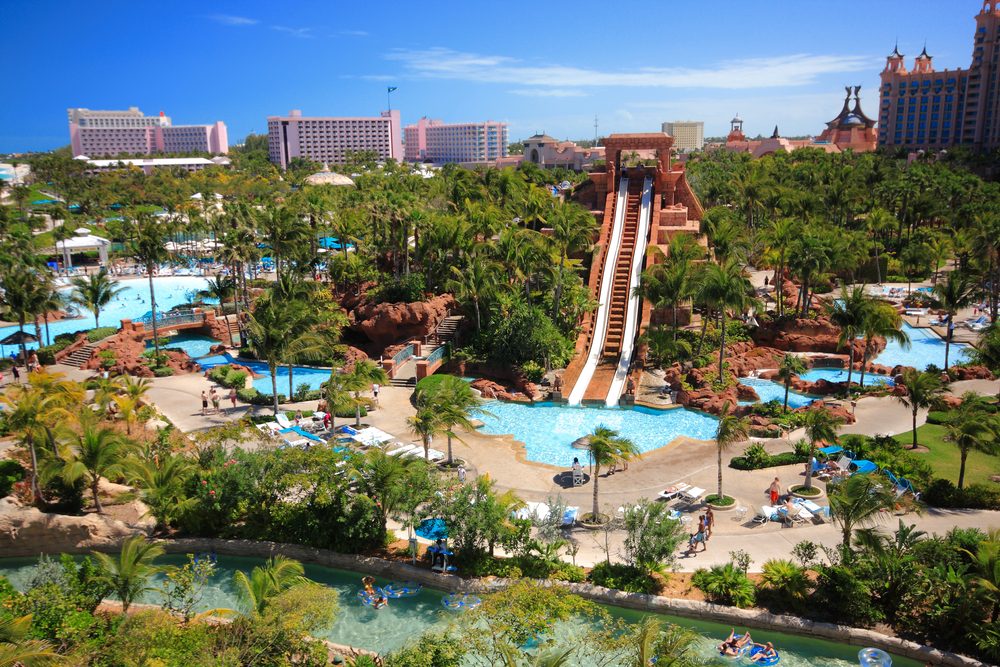 <p><strong>Location:</strong> Paradise Island</p> <p>Atlantis Paradise Island is home to the <a href="https://www.tripadvisor.com/Attraction_Review-g147416-d1007837-Reviews-Aquaventure-Nassau_New_Providence_Island_Bahamas.html" rel="noopener noreferrer">Aquaventure Water Park</a>, where a 141-acre floating river awaits. But with rapids and rocky waves, this isn't your average <a href="https://www.rd.com/list/best-indoor-water-parks/" rel="noopener noreferrer">water park</a>. There are also 11 swimming pools and multiple mega waterslides, including a steep slide down the front of a Mayan temple and another that shoots through the center of a shark tank!</p> <p><strong>Pro tip:</strong> You don't need to stay at the resort to experience the water park; day passes are available.</p> <p class="listicle-page__cta-button-shop"><a class="shop-btn" href="https://www.tripadvisor.com/Attraction_Review-g147416-d1007837-Reviews-Aquaventure-Nassau_New_Providence_Island_Bahamas.html">Learn More</a></p>