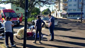 Motociclista sofre fratura na perna em acidente de trânsito no São Cristóvão