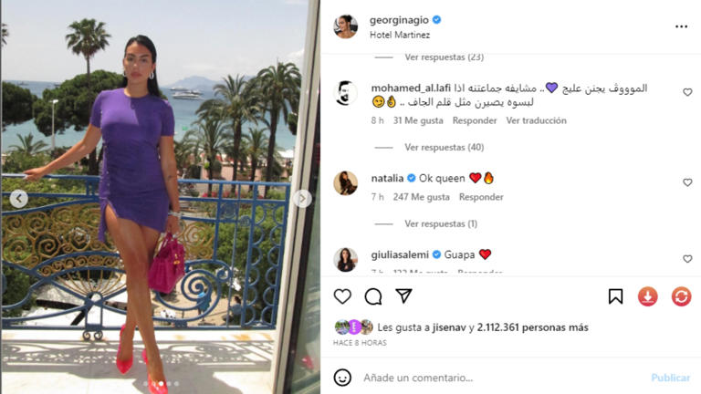 Georgina Rodríguez fue "acribillada" en las redes sociales por su "corriente" minivestido de Paco Rabanne.
