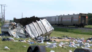 Une collision entre un train et un camion fait trois blessés dans l'Indiana