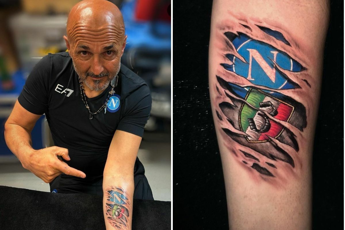 Spalletti, tatuaggio con logo del Napoli e Scudetto. Il tatuatore: «Il ...