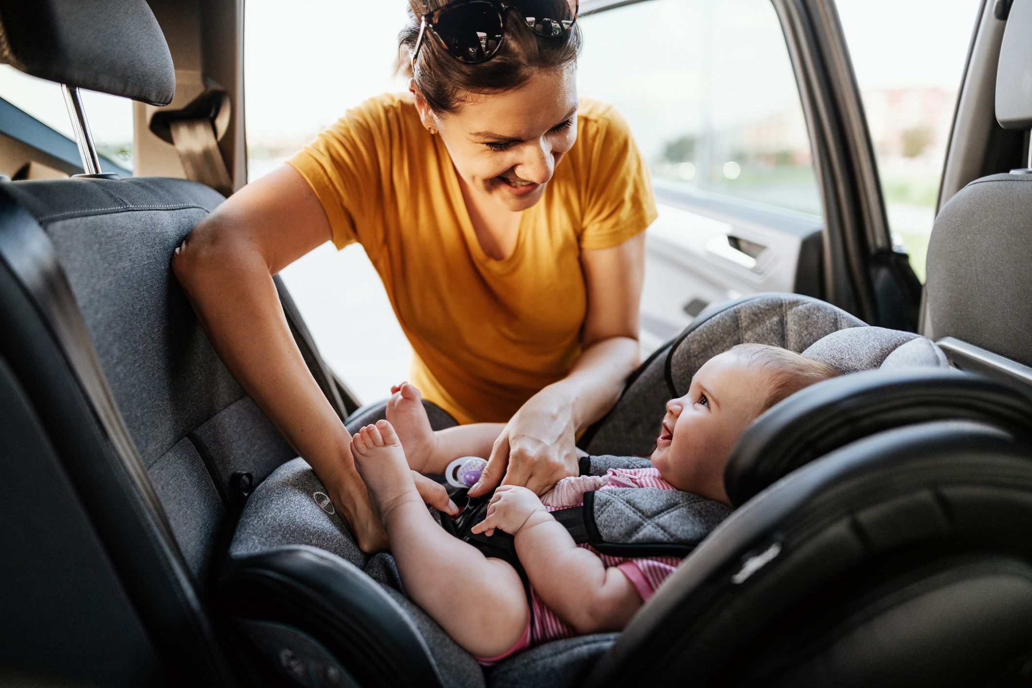 <p>Think about what you might need at your destination: bassinet, Pack ‘n Play, etc. You may be able to call to request larger items at your hotel or rental, attached to your reservation. If you plan on <a href="https://www.sofi.com/learn/content/do-you-need-credit-card-to-rent-car/">renting a car</a>, make sure you reserve a car seat.</p><p>If you don’t already have a baby-wearing sling or pack that’s light and comfortable, consider investing in one. The structured Ergobaby and Tula are two excellent options. If you’re not a baby-wearing type and your baby is old enough to sit up, think about getting a lightweight folding stroller (Maclaren has a range of great options) that’s easy to carry and maneuver (and should meet all carry-on specifications). Leave your souped-up fancy version at home.</p>