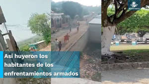 La Diócesis de San Cristóbal de las Casas anunció que se suspendían los servicios en las parroquias de Frontera Comalapa; en videos se observa a pobladores huyendo de los enfrentamientos de los cárteles