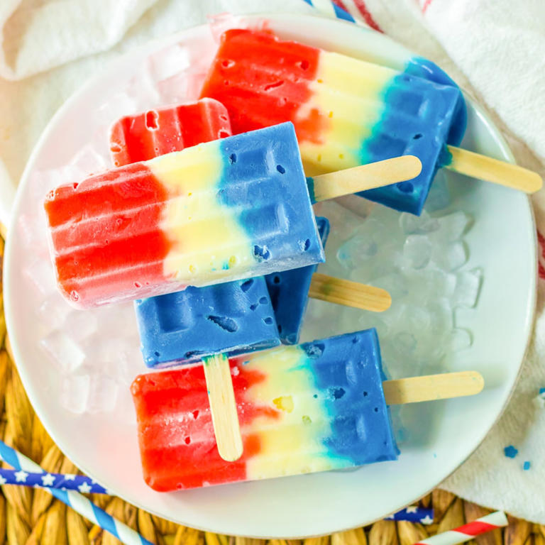 Red White And Blue Popsicles (three Ingredients!)