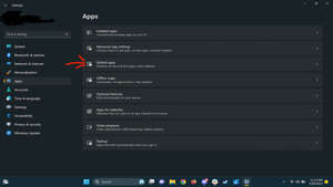 screenshot of Windows menu