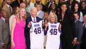 Biden welcomes LSU women's basketball team to the White House