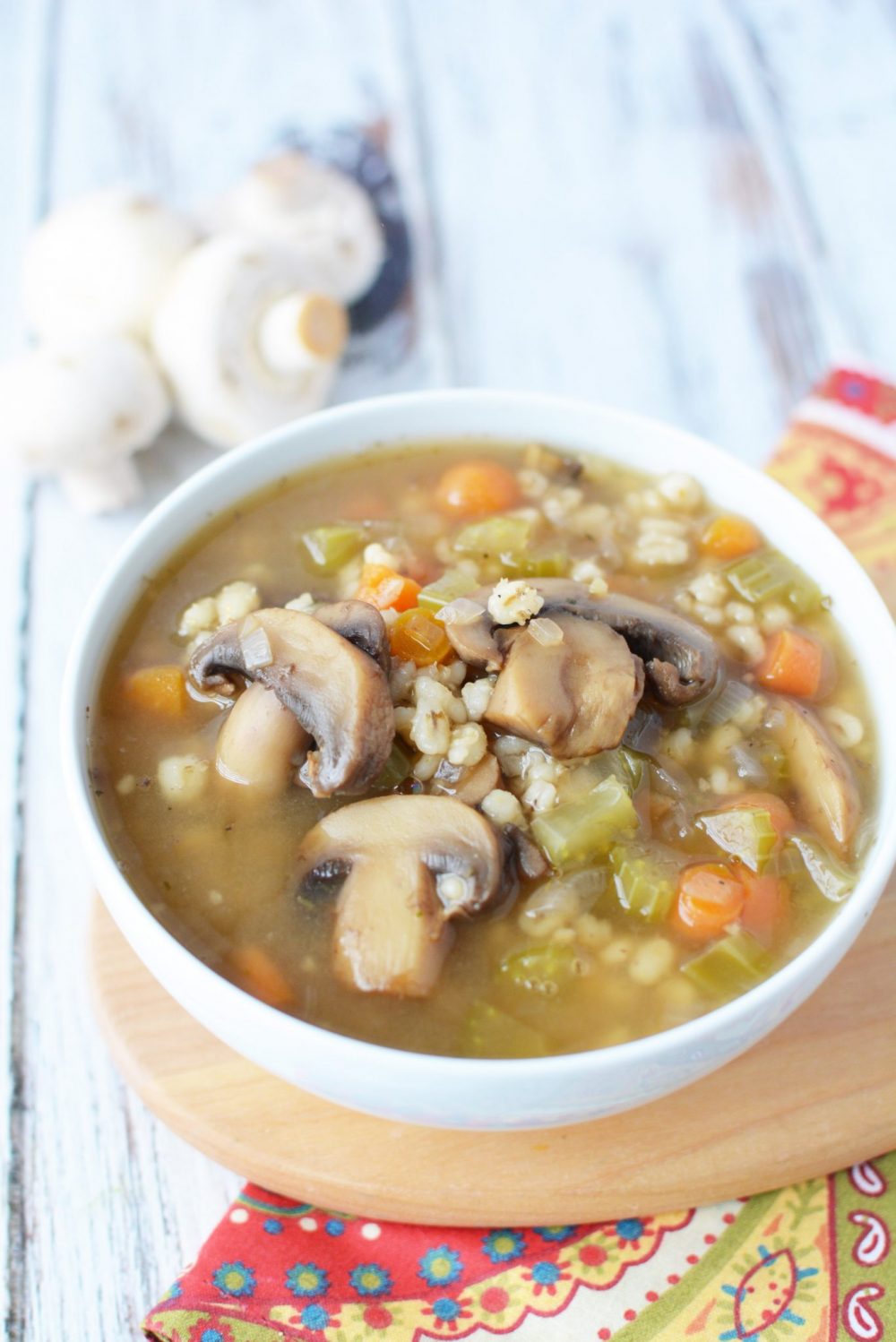 Instant Pot Mushroom Barley Soup Recipe