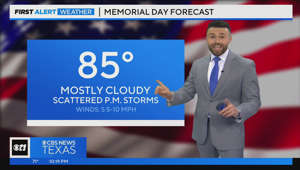 Mostly cloudy skies, scattered storms expected Memorial Day