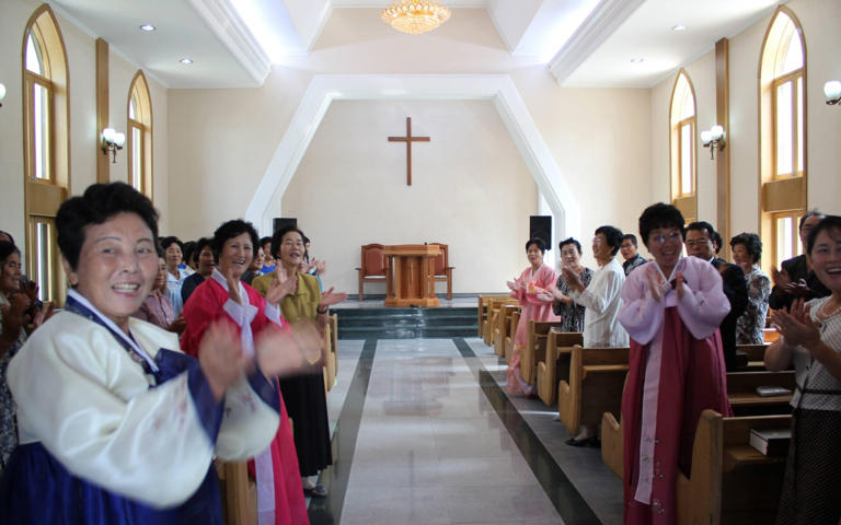 Chilgol Protestant Church in Pyongyang. Critics say such institutions are "showpieces for foreigners" - Ray Cunningham via Pen News