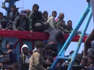 Moment migrants rescued in the Mediterranean