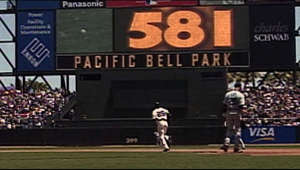 5/18/02: Barry Bonds crushes his first of two Splash Hit home runs on the day against the Marlins

Check out http://MLB.com/video for more!

About MLB.com: About MLB.com: Baseball Commissioner Allan H. (Bud) Selig announced on January 19, 2000, that the 30 Major League Club owners voted unanimously to centralize all of Baseball's Internet operations into an independent technology company. Major League Baseball Advanced Media (MLBAM) was formed and charged with developing, building and managing the most comprehensive baseball experience available on the Internet. In August 2002, MLB.com streamed the first-ever live full length MLB game. Since that time, millions of baseball fans around the world have subscribed to MLB.TV, the live video streaming product that airs every game in HD to nearly 400 different devices. MLB.com also provides fans with a stable of Club beat reporters, extensive historical information and footage, online ticket sales, official baseball merchandise, authenticated memorabilia and collectibles and fantasy games.
Baseball Commissioner Allan H. (Bud) Selig announced on January 19, 2000, that the 30 Major League Club owners voted unanimously to centralize all of Baseball's Internet operations into an independent technology company. Major League Baseball Advanced Media (MLBAM) was formed and charged with developing, building and managing the most comprehensive baseball experience available on the Internet. In August 2002, MLB.com streamed the first-ever live full length MLB game over the Internet when the Texas Rangers and New York Yankees faced off at Yankee Stadium. Since that time, millions of baseball fans around the world have subscribed to MLB.TV, the live video streaming product that airs every game in HD to nearly 400 different devices. MLB.com also provides an array of mobile apps for fans to choose from, including At Bat, the highest-grossing iOS sports app of all-time. MLB.com also provides fans with a stable of Club beat reporters and award-winning national columnists, the largest contingent of baseball reporters under one roof, that deliver over 100 original articles every day. MLB.com also offers extensive historical information and footage, online ticket sales, official baseball merchandise, authenticated memorabilia and collectibles and fantasy games.

Major League Baseball consists of 30 teams split between the American and National Leagues. The American League consists of the following teams: Baltimore Orioles; Boston Red Sox; Chicago White Sox; Cleveland Indians; Detroit Tigers; Houston Astros; Kansas City Royals; Los Angeles Angels of Anaheim; Minnesota Twins; New York Yankees; Oakland Athletics; Seattle Mariners; Tampa Bay Rays; Texas Rangers; and Toronto Blue Jays. The National League, originally founded in 1876, consists of the following teams: Arizona Diamondbacks; Atlanta Braves; Chicago Cubs; Cincinnati Reds; Colorado Rockies; Los Angeles Dodgers; Miami Marlins; Milwaukee Brewers; New York Mets; Philadelphia Phillies; Pittsburgh Pirates; San Diego Padres; San Francisco Giants; St. Louis Cardinals; and Washington Nationals.

Visit MLB.com: http://mlb.mlb.com
Subscribe to MLB.TV: http://mlb.mlb.tv
Download MLB.com At Bat: http://mlb.mlb.com/mobile/atbat
Download MLB.com At The Ballpark: http://mlb.mlb.com/mobile/attheballpark
Play Beat The Streak: http://mlb.mlb.com/bts
Get MLB Tickets: http://mlb.mlb.com/tickets
Get Official MLB Merchandise: http://mlb.mlb.com/shop

Connect with us:
YouTube: http://youtube.com/MLB 
Facebook: http://facebook.com/mlb
Twitter: http://twitter.com/mlb
Pinterest: http://pinterest.com/MLBAM
Instagram: http://instagram.com/mlbofficial
Tumblr: http://mlb.tumblr.com
Google+: http://plus.google.com/MLB