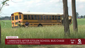 Police chase school bus stolen in Cincinnati across several counties to Indiana