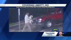 Liberty, Missouri police looking for man who stole American flags from multiple businesses