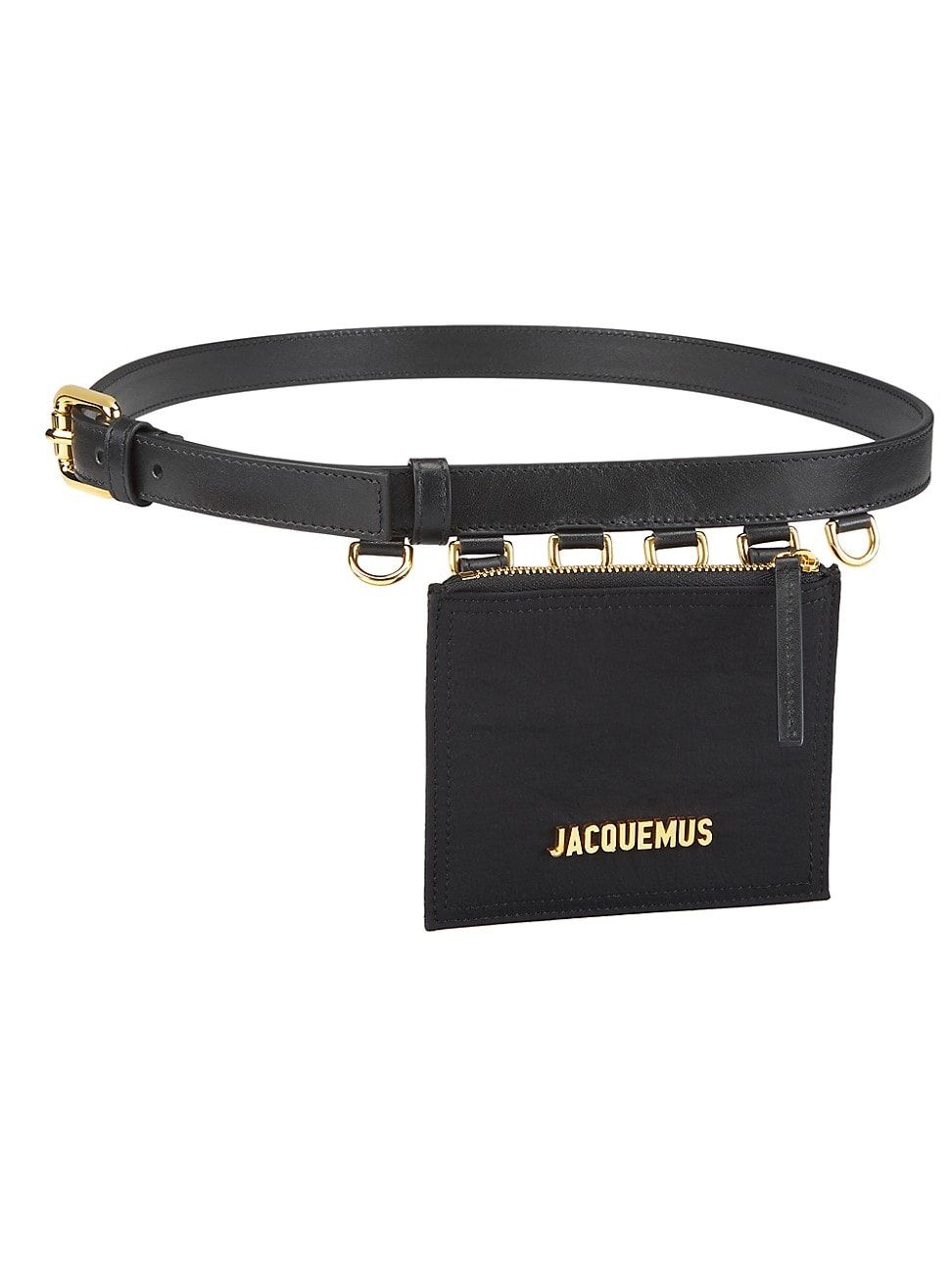 <p><strong>$445.00</strong></p><p>A modern interpretation of the fanny pack, Jacquemus' La Ceinture belt features a small, wallet-like zip pouch that fits both credit cards and cash comfortably. Weave it into your belt loops on a pair of jeans or a trouser pant for a cool, downtown look that's beyond practical. While the classic black option is sleek, the bubble gum pink is a great option if you're feeling more whimsical. </p><p><strong>Size: </strong>35.5" Length </p><p><strong>Material: </strong>Leather </p><p><strong>Color:</strong> Black, Pink </p>