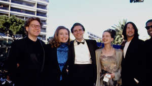 Kate Beckinsale and her co-stars in Cannes 1993