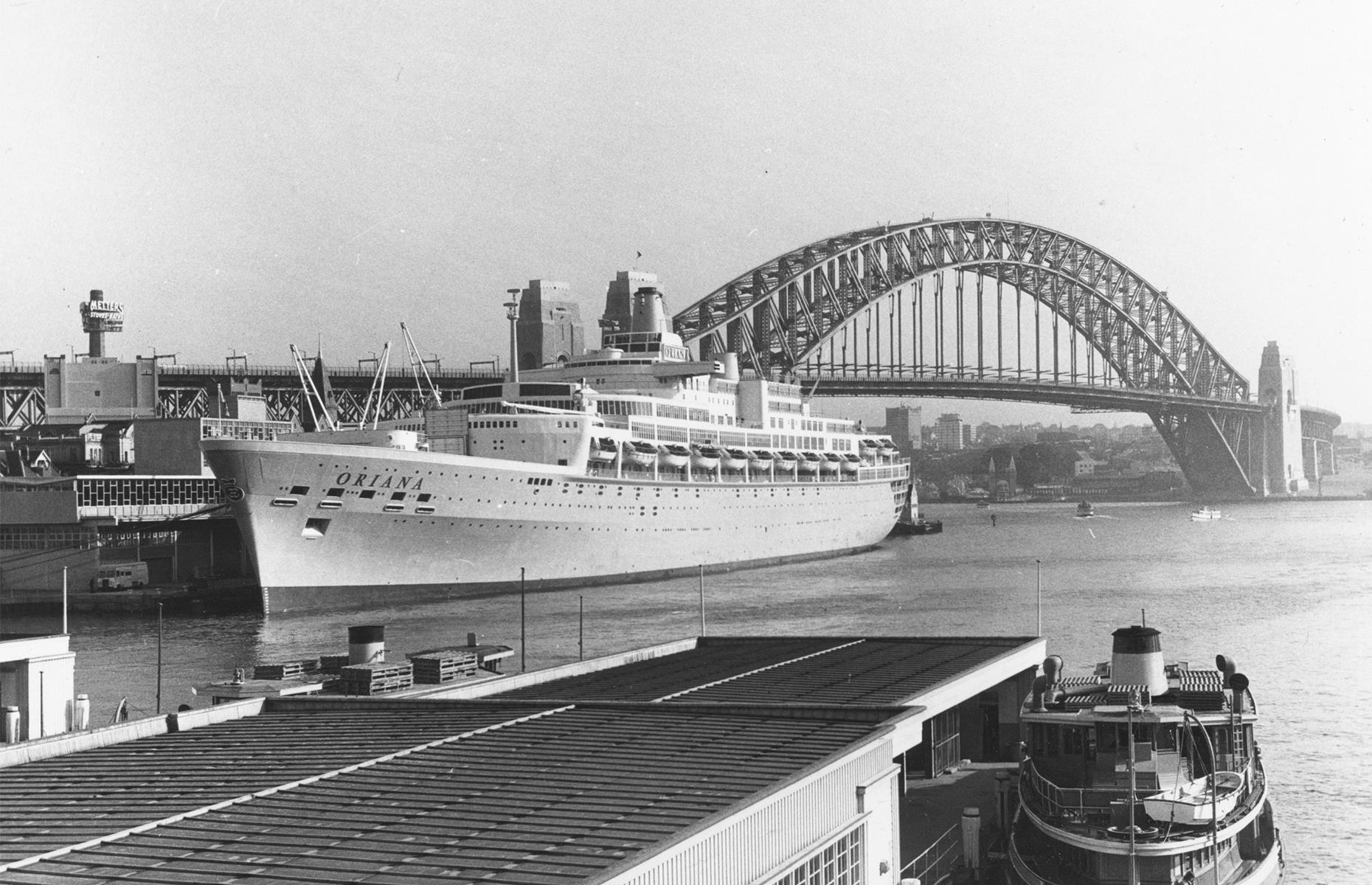 There was one destination that proved particularly popular in the post-war decades, though. After the conflict, many Europeans decided to make a new life Down Under, with millions cruising to Oz on time-honored lines like P&O between the 1940s and the 1970s. P&O ship Oriana is pictured here in Circular Quay, Sydney circa 1950.