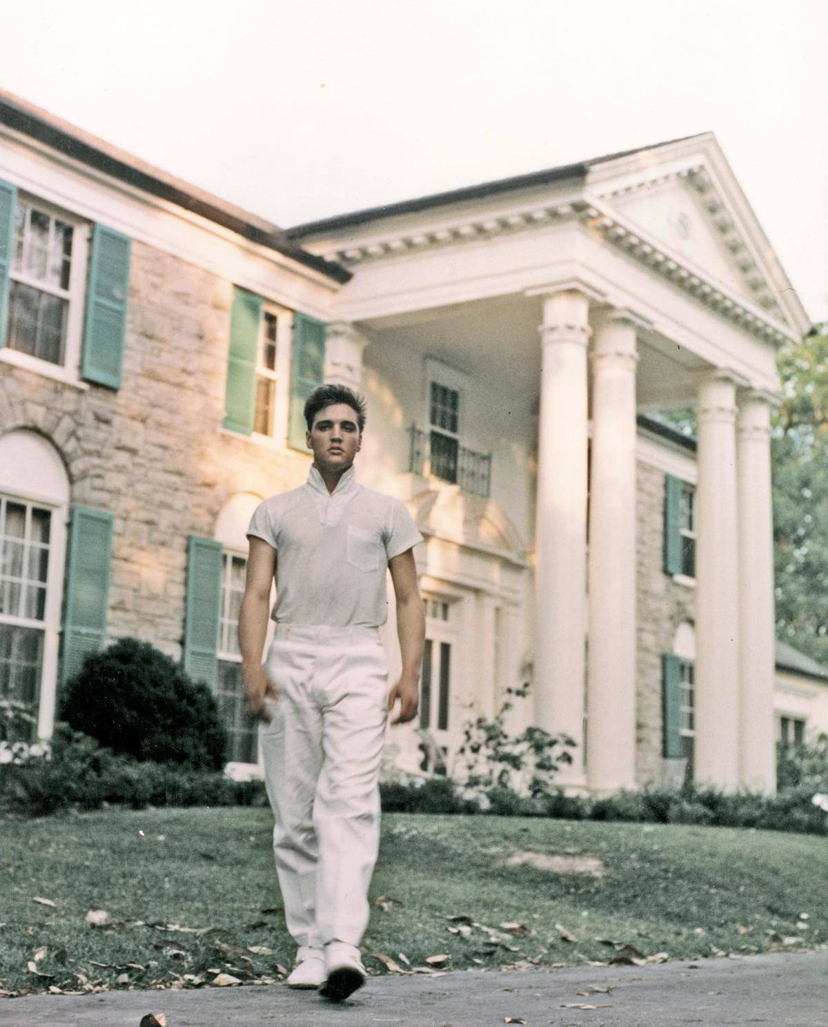 <p>Elvis purchased the historical mansion called Graceland in 1957 for $102,500. Built in 1939, the Colonial Revival style estate is located about 9 miles south of central Memphis. </p> <p>The extravagant home was outfitted with eccentricities by the King of rock, including a swimming pool in his father's room and cameras throughout the house and property that he could watch on CCTV at all hours. </p>