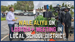 Anchor Wale Aliyu covers LGBTQIA+ meeting in Chula Vista Elementary School District