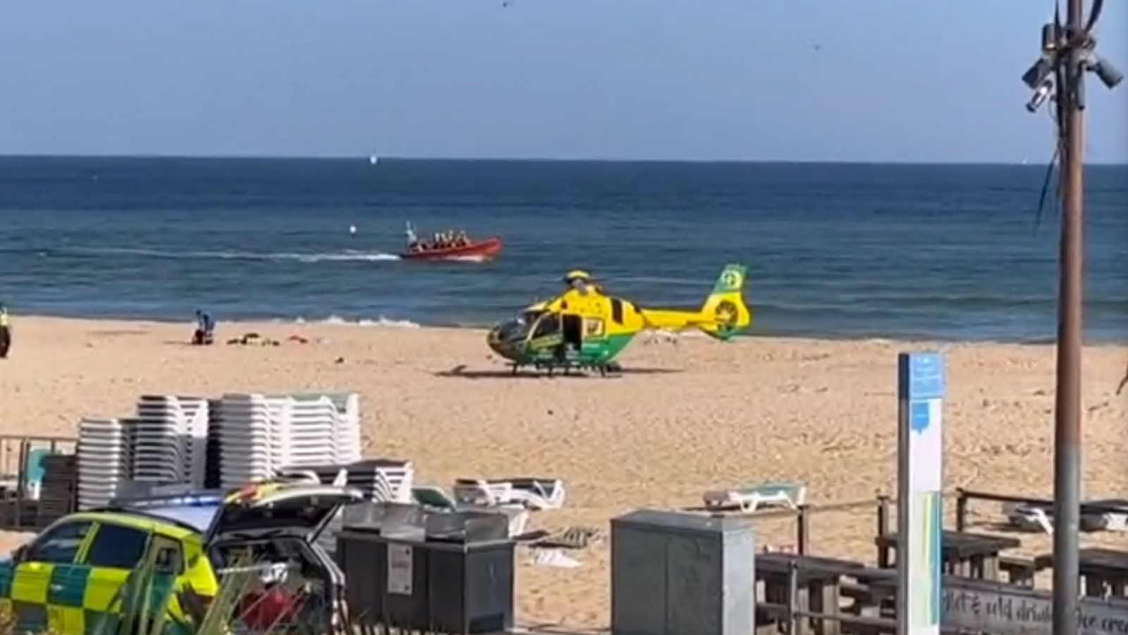 Boy and girl die after incident off beach