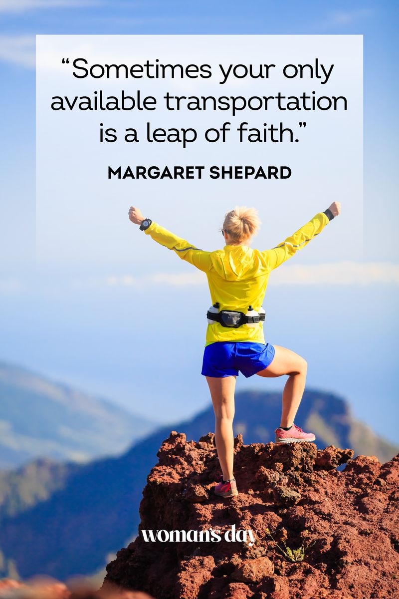 <p>“Sometimes your only available transportation is a leap of faith.”</p>