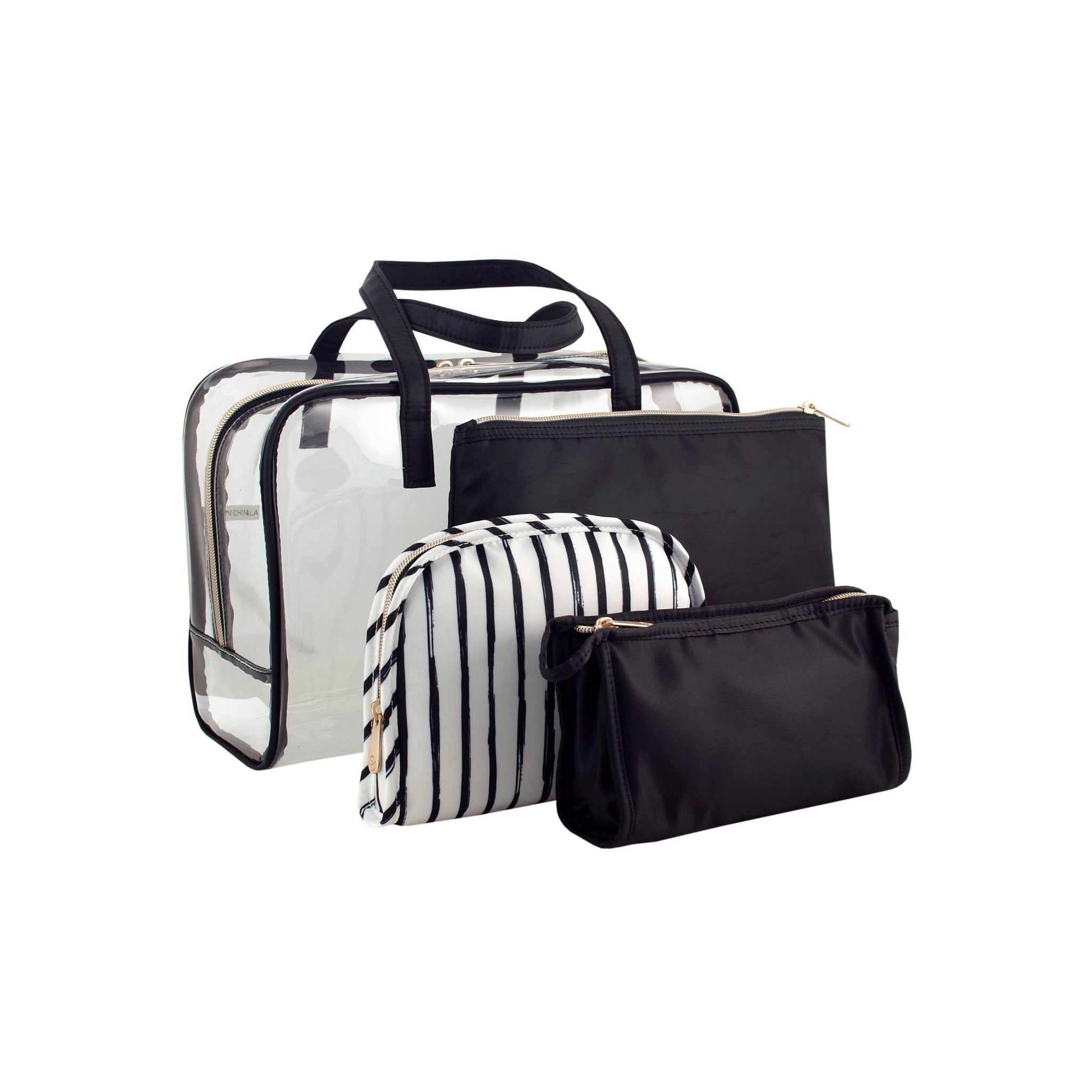<p><a href="https://www.target.com/p/sonia-kashuk-8482-makeup-organizer-bag-set-black-stripe/-/A-52702584#lnk=sametab">BUY NOW</a></p><p>$35</p><p><a href="https://www.target.com/p/sonia-kashuk-8482-makeup-organizer-bag-set-black-stripe/-/A-52702584#lnk=sametab" class="ga-track">Sonia Kashuk Makeup Organizer Bag Set</a> ($35)</p> <p>If organization is your biggest priority when traveling, the Sonia Kashuk Makeup Organizer Bag Set has everything you need to make your life easier. This bag set comes with a large clear weekender bag, a large zip pouch, a pencil case bag, and a round-top pouch. You can use each of the pouches to store by look, routine, or product type or size. Plus, they all fit into the larger clear weekender bag. All of them are equipped with zippers to keep each product safe and secure.</p>