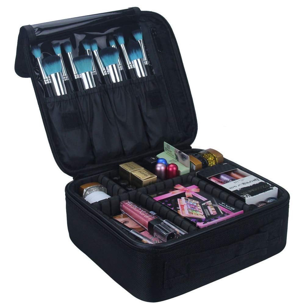 <p><a href="https://www.amazon.com/Cosmetic-Organizer-Adjustable-Cosmetics-accessories/dp/B072B94GXN/">BUY NOW</a></p><p>$20</p><p><a href="https://www.amazon.com/Cosmetic-Organizer-Adjustable-Cosmetics-accessories/dp/B072B94GXN/" class="ga-track"><strong>Relavel Travel Makeup Train Case</strong></a> ($20, originally $30)</p> <p>If you're someone who tends to overpack, especially when it comes to their beauty routine, the Relavel Travel Makeup Train Case is exactly what you need. There's plenty of storage space with adjustable compartments so you can keep your skin care, makeup, hair care, and anything else you need organized. It's lightweight and waterproof as well, so you can take it anywhere without worrying about damage. </p>