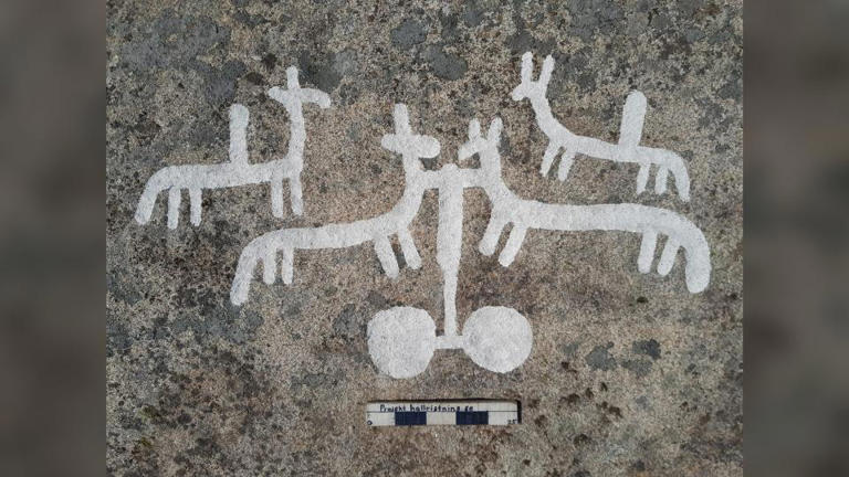 Τα βραχογραφήματα περιλαμβάνουν απεικονίσεις πλοίων, ανθρώπων και μορφών ζώων, συμπεριλαμβανομένων τετράποδων πλασμάτων που μπορεί να είναι άλογα. (Image credit: Foundation for Documentation of Bohuslän’s Rock Carvings)