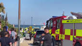 Air ambulances at Bournemouth beach