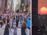 Νεοϋορκέζοι συρρέουν στους δρόμους για το σπάνιο φαινόμενο "Manhattanhenge"