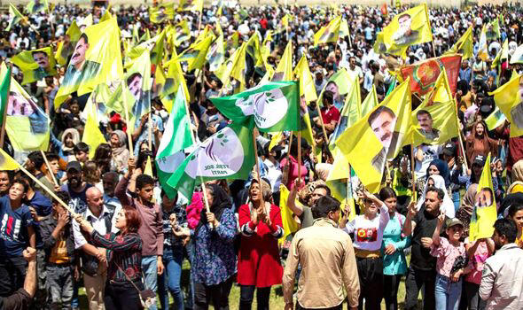 Thousands of Kurds protest in northeastern Syria against Erdogan 