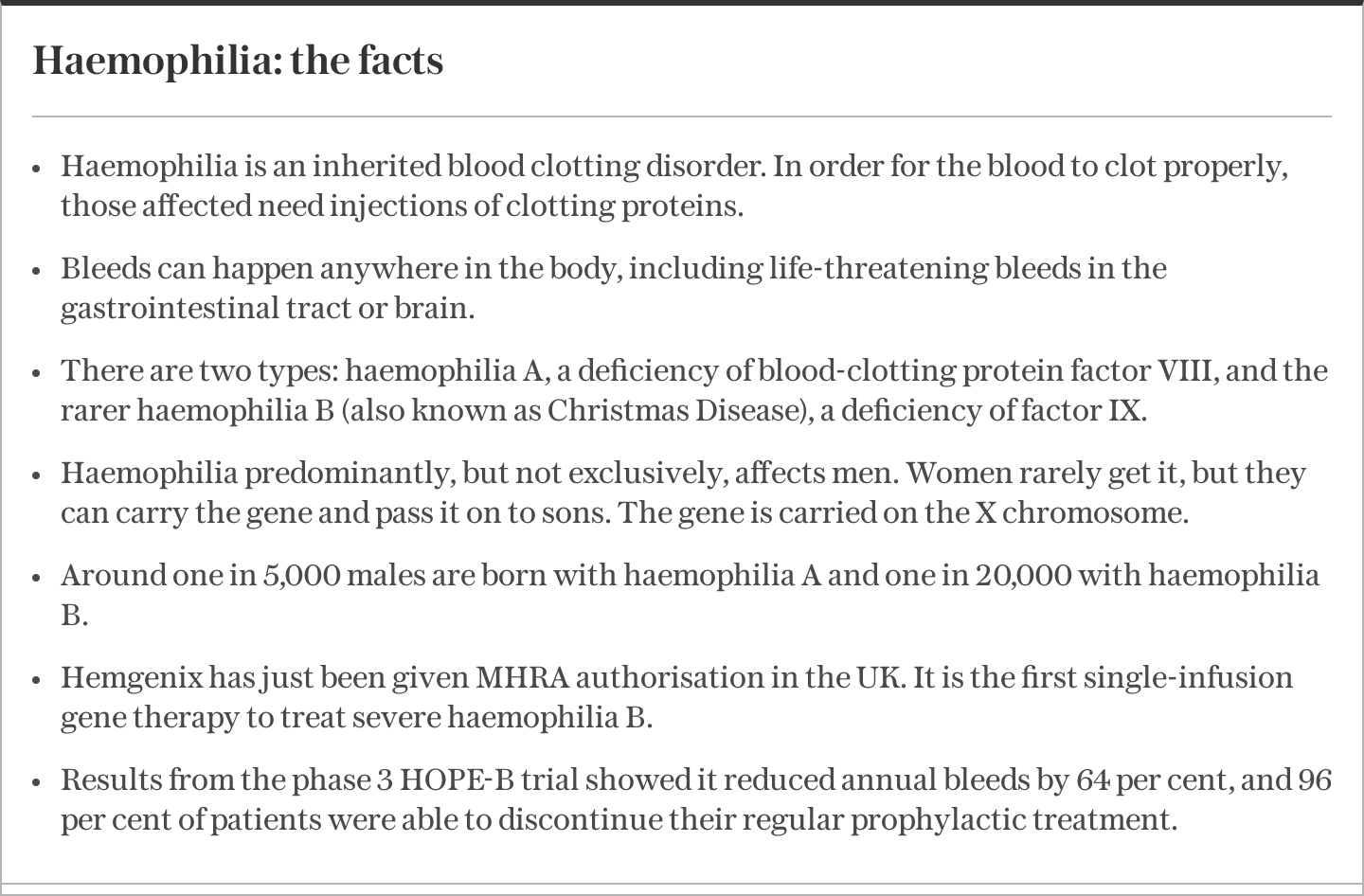 NHS £2.6m Blood Infusion Transforms Life For Haemophilia B Patients