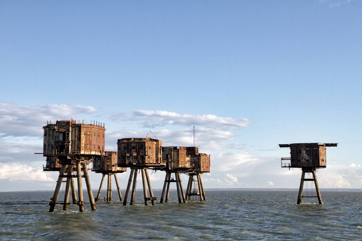<p>If you guessed that these large armed towers that stand in the sea were used by the British Navy, you'd be correct. The armed forts were built during the Second World War and operated as army and navy forts to help defend the U.K. by deterring and reporting German air raids. </p>