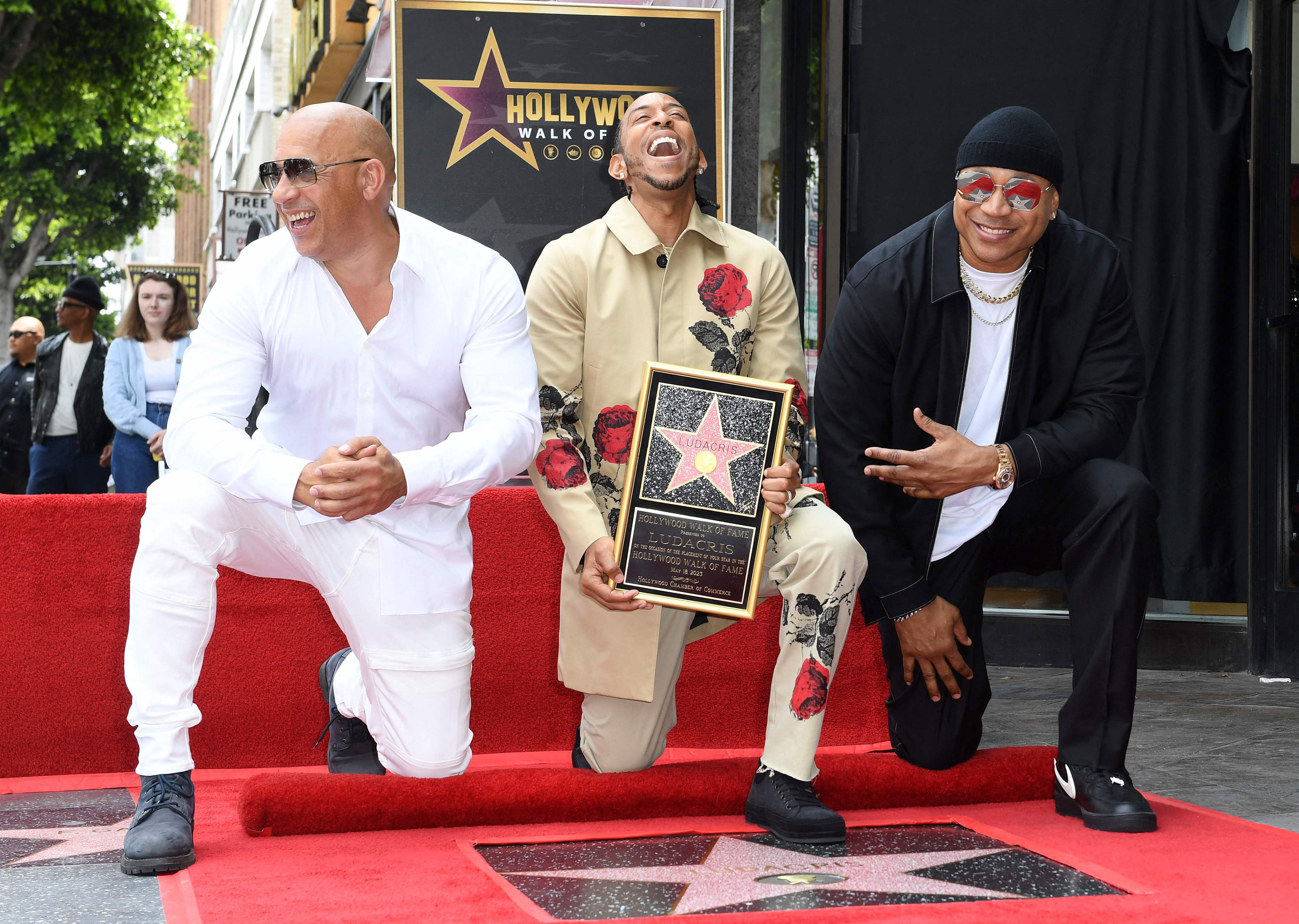 Vin Diesel and LL Cool J laughed with the rapper on the special occasion as he kneeled in front of the star. His daughter Karma surprised him with an introduction before he took the podium to give an acceptance speech. <br> <br> "I'm motivated by legacy and history, as you can see. Today, this means that I've made my mark. That's how I feel," Ludacris said. "Being amongst these names is amazing to me."